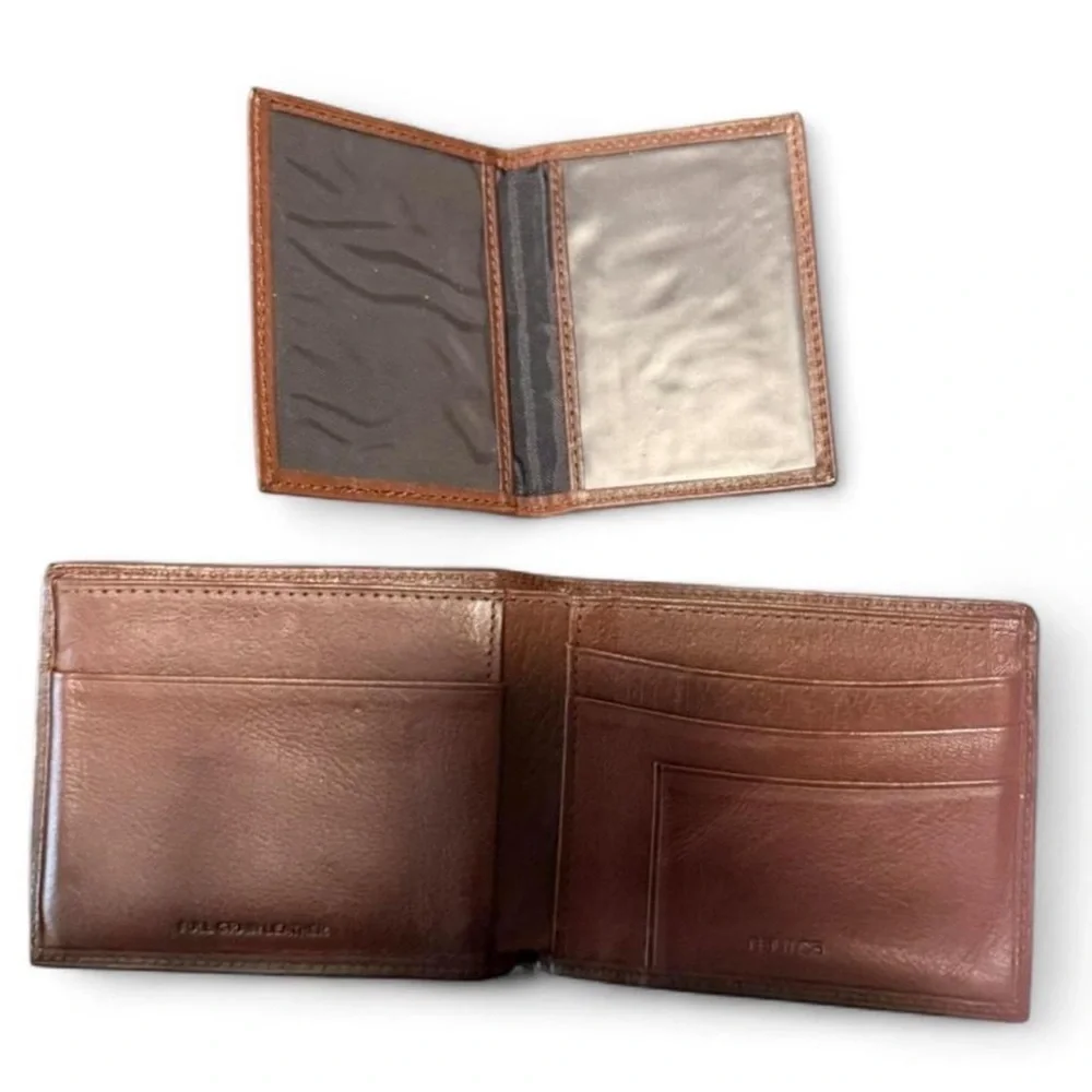 Vintage Nautica men’s Brown Textured Leather wallet with Key & Card Holder
